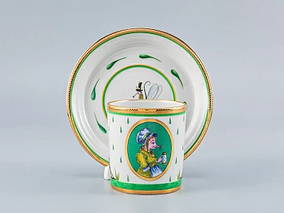 Сервиз чайный форма Гербовая рисунок Крысята-воришки, 2 персоны 7 предметов, арт. 81.16587.00.1 Сервиз чайный форма Гербовая рисунок Крысята-воришки, 2 персоны 7 предметов, арт. 81.16587.00.1