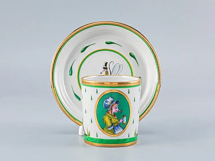 Сервиз чайный форма Гербовая рисунок Крысята-воришки, 2 персоны 7 предметов, арт. 81.16587.00.1 Сервиз чайный форма Гербовая рисунок Крысята-воришки, 2 персоны 7 предметов, арт. 81.16587.00.1