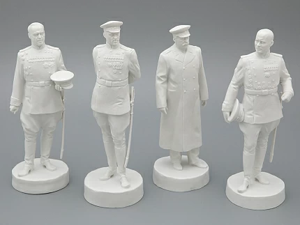 Скульптура Маршал Рокоссовский К.К., в подарочной упаковке, Белый бисквит, арт. 81.33455.00.1