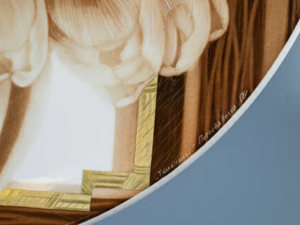 Блюдо декоративное 450 форма Круглая рисунок Тюльпаны арт. 80.52510.00.1, 