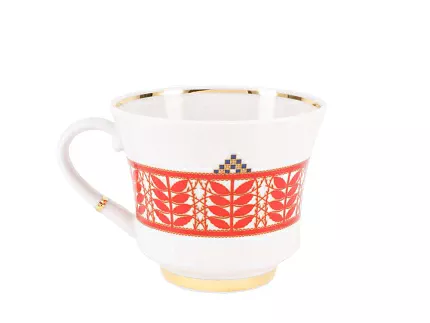 Чашка с блюдцем чайная 220 мл форма Банкетная рисунок Дерево жизни арт. 81.28336.00.1