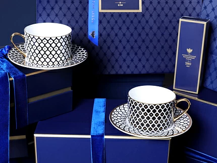 Чашка с блюдцем 250 мл форма Идиллия рисунок Неро арт. 81.31117.00.1