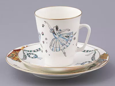 Трехпредметный комплект 165 мл форма Майская рисунок Балет Жизель, арт. 81.17154.00.1