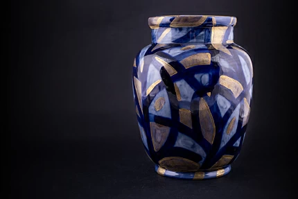 Ваза Синие тени на форме Китайская среднего размера, арт 60.04645.00.1
