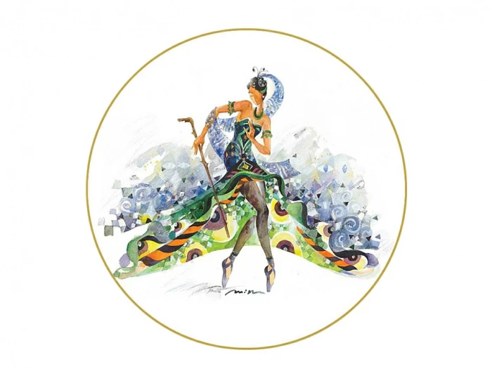 Тарелка декоративная 195 мм форма Эллипс рисунок Фея Карабос арт. 80.86803.00.1, 