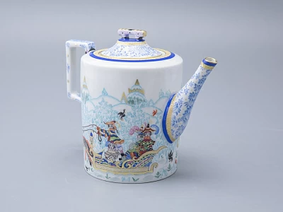 Чайник заварочный, форма Гербовая, рисунок Зимние забавы арт. 80.07795.00.1