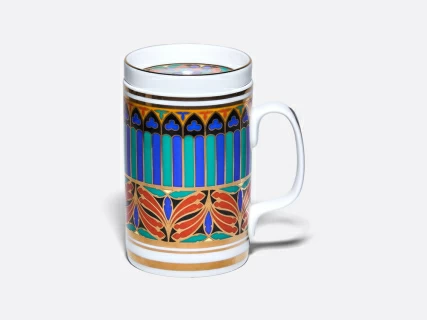 Бокал с блюдцем и крышкой 390 мл в подарочной упаковке, форма Топ, рисунок Готический 10, арт. 81.34169.00.1, 