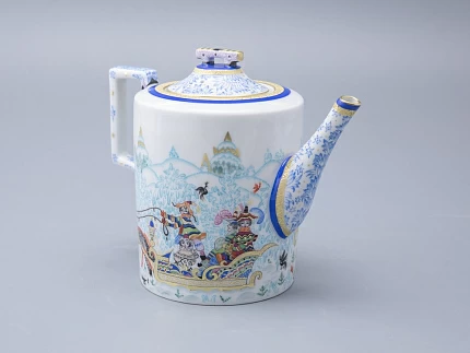 Чайник заварочный, форма Гербовая, рисунок Зимние забавы арт. 80.07795.00.1