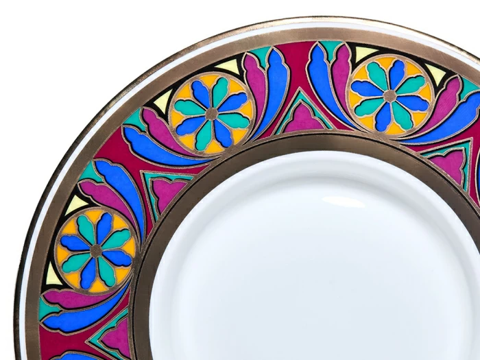 Бокал с блюдцем и крышкой 390 мл в подарочной упаковке, форма Топ, рисунок Готический 7, арт. 81.34168.00.1, 