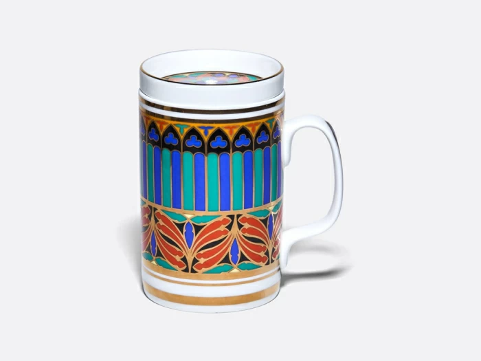 Бокал с блюдцем и крышкой 390 мл в подарочной упаковке, форма Топ, рисунок Готический 10, арт. 81.34169.00.1, 