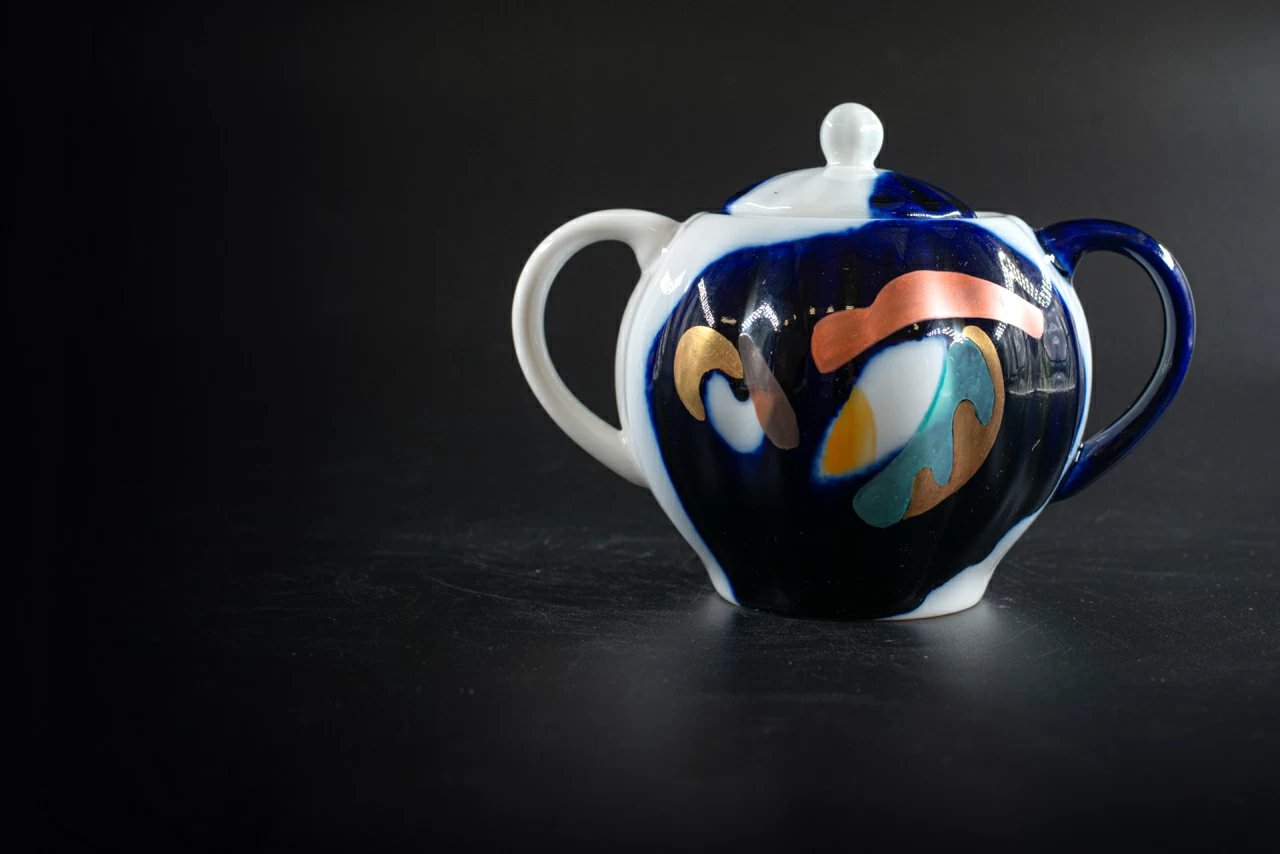 Сервиз кофейный на форме Тюльпан, Кобальтовые пятна, арт 61.20984.00.1, 