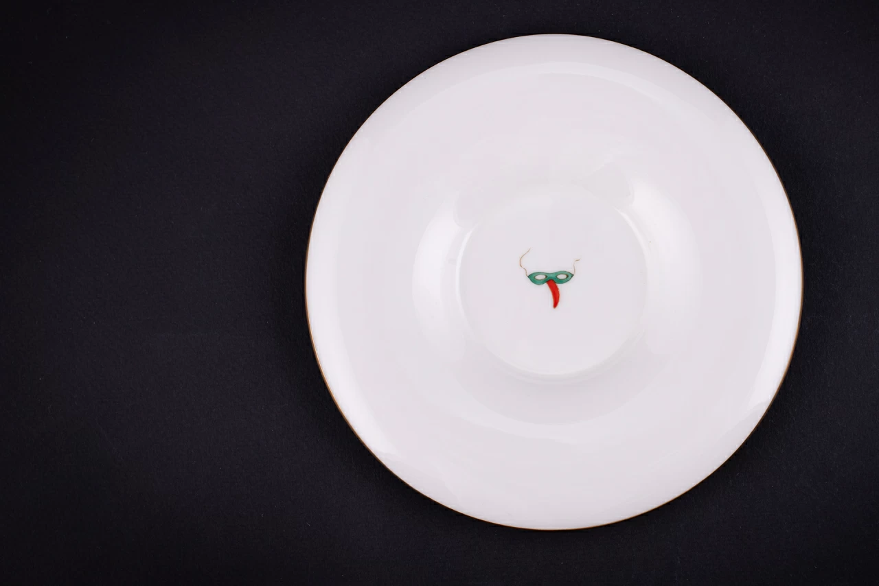 Чашка с блюдцем кофейная, рисунок Конфета Маска, форма Юлия, арт 61.21054.00.1, 