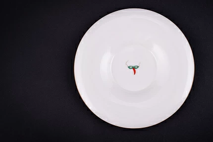 Чашка с блюдцем кофейная, рисунок Конфета Маска, форма Юлия, арт 61.21054.00.1