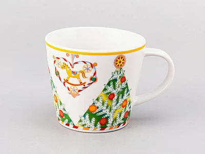 Подарочный набор трехпредметный комплект форма Карат рисунок Лесной праздник арт. 81.30217.00.1