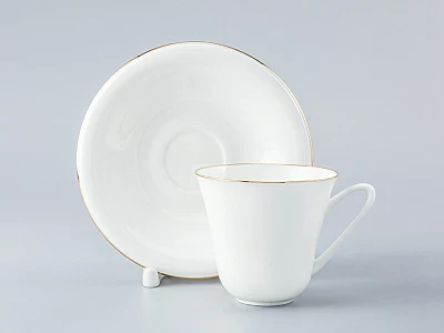 Чашка с блюдцем чайная 200 мл форма Сад рисунок Золотой кантик арт. 81.19124.00.1