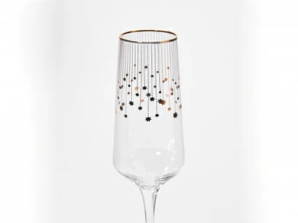 Набор из 2-х бокалов для шампанского 230 мл в подарочной упаковке, рисунок Азур золотой, арт 14.11448.07, 