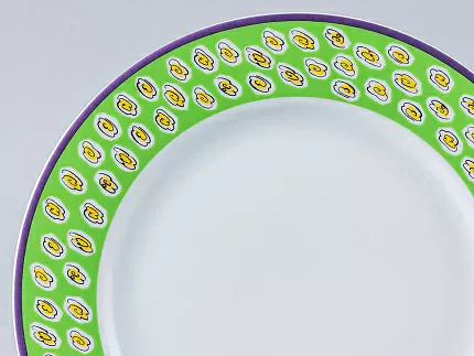 Тарелка мелкая 215 мм форма Европейская-2 рисунок Цветная Пасха арт. 80.98859.00.1