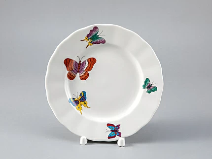 Тарелка мелкая 180 мм форма Тюльпан рисунок Шафрановые бабочки, арт. 80.37229.00.1