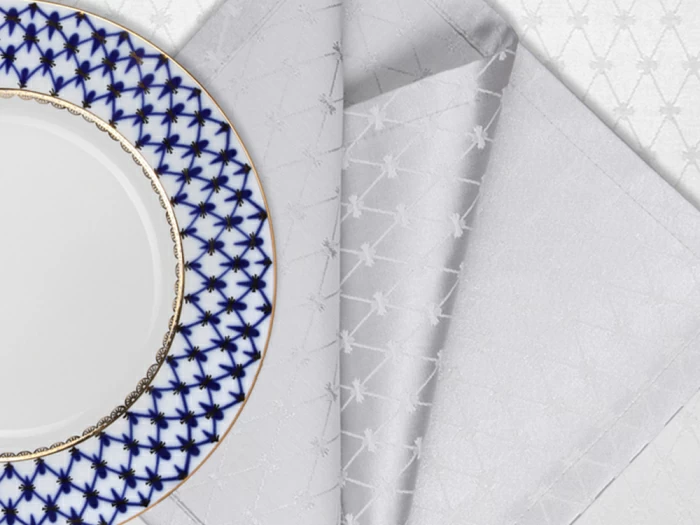 Подарочный набор салфеток 45х45 Кобальтовая сетка Серебристая арт. 14.01071.03, 