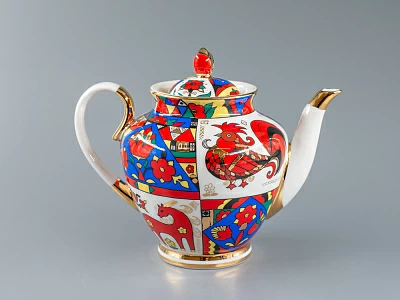 Чайник заварочный форма Весенняя рисунок Народные узоры арт. 80.60809.00.1