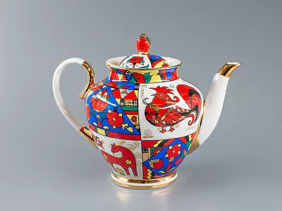 Чайник заварочный форма Весенняя рисунок Народные узоры арт. 80.60809.00.1