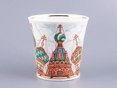 Бокал с блюдцем 360 мл форма Ленинградский рисунок Храм Спас-на-Крови арт. 81.15553.00.1