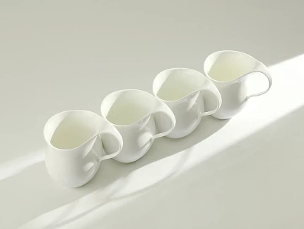 Сервиз чайный 7 предметов на 2 персоны, форма Талисман рисунок Белый арт. 81.16887.00.1