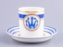 Чашка с блюдцем чайная 220 мл форма Гербовая рисунок Кают-компания № 1 арт. 81.24030.00.1, 