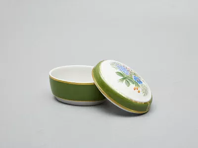 Туалетная коробочка форма Овальная рисунок Букет с анемоном арт. 80.60094.00.1