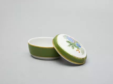 Туалетная коробочка форма Овальная рисунок Букет с анемоном арт. 80.60094.00.1