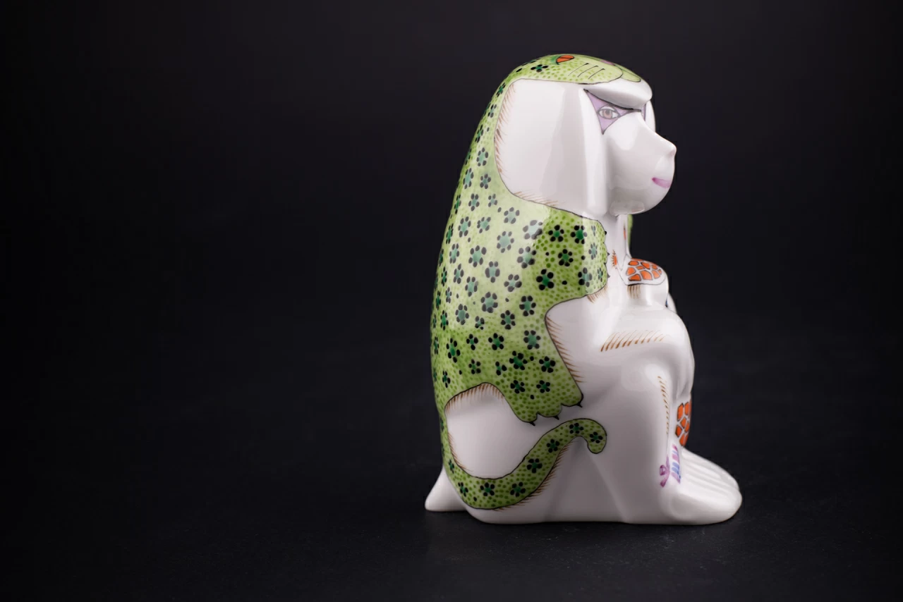 Скульптура Павиан с детенышем, Карнавал зверей арт 62.09277.00.1, 