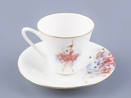 Чашка с блюдцем чайная форма Сад рисунок Фея смелости арт. 81.24851.00.1 Чашка с блюдцем чайная форма Сад рисунок Фея смелости арт. 81.24851.00.1