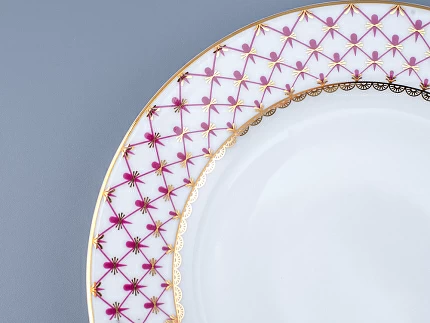 Тарелка 180 мм форма Гладкая рисунок Сетка-Блюз 2, арт 80.86484.00.1