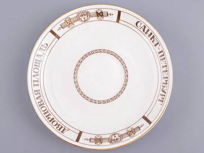 Чашка с блюдцем чайная 220 мл форма Банкетная рисунок Дворцовая площадь арт. 81.14848.00.1