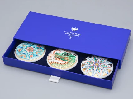 Подарочный набор Ёлочная игрушка Сфера Три стихии Дракон арт. 81.31607.00.1, 