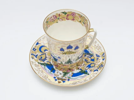 Чашка с блюдцем кофейная 165 мл форма Майская рисунок Русь арт. 81.10379.00.1, 