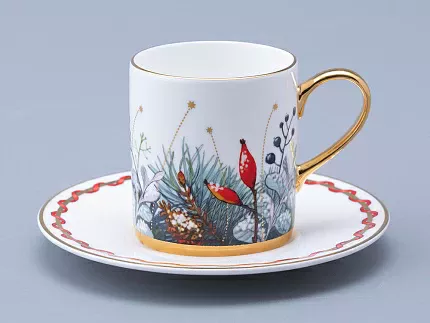 Чашка с блюдцем кофейная 115 мл, форма Идиллия, рисунок Календа, арт 81.34480.00.1