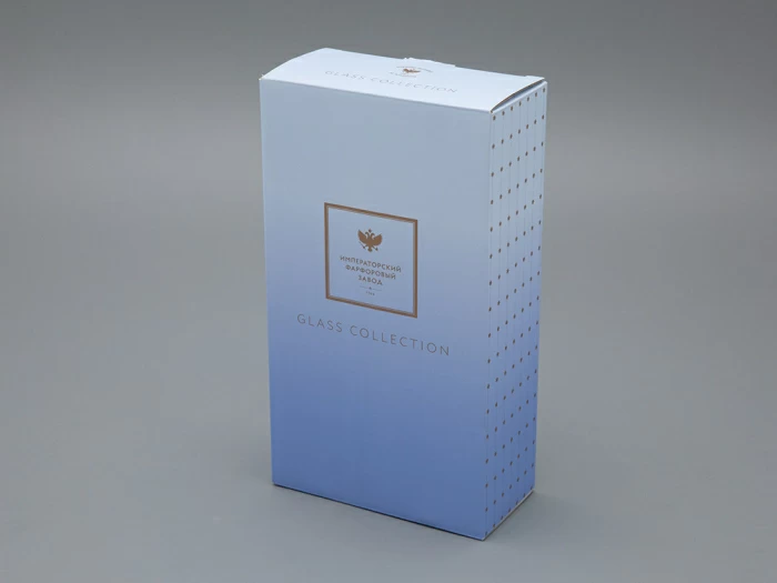 Набор из 2-х бокалов для шампанского 230 мл в подарочной упаковке, рисунок Азур золотой, арт 14.11448.07, 