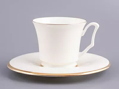 Чашка с блюдцем кофейная 145 мл форма Юлия рисунок Золотая лента арт. 81.17853.00.1