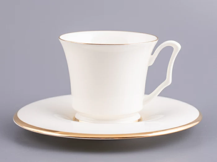 Чашка с блюдцем кофейная 145 мл форма Юлия рисунок Золотая лента арт. 81.17853.00.1, 