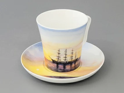 Бокал с блюдцем форма Ленинградский рисунок Барк арт. 81.27471.00.1, 