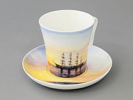 Бокал с блюдцем форма Ленинградский рисунок Барк арт. 81.27471.00.1