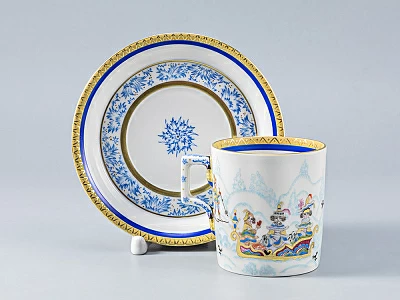 Сервиз чайный форма Гербовая рисунок Зимние забавы, 4 персон 11 предметов, арт. 81.14057.01.1