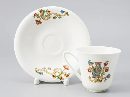 Чашка с блюдцем чайная 200 мл форма Сад рисунок Русские сказки. Козленок арт. 81.28415.00.1, 