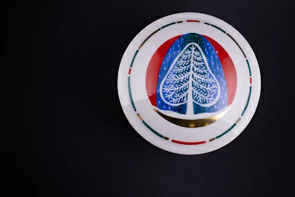 Шкатулка Елочка на форме Круглая, арт 60.05744.00.1 Шкатулка Елочка на форме Круглая, арт 60.05744.00.1