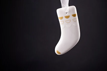 Елочная игрушка Носочек, Металлик, арт 60.16093.00.1