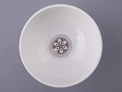 Салатник 120 мм, форма Утро, рисунок Морозный январь красная, арт. 80.48360.00.1