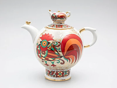 Чайник доливной Семейный Красный петух арт. 80.00773.00.1