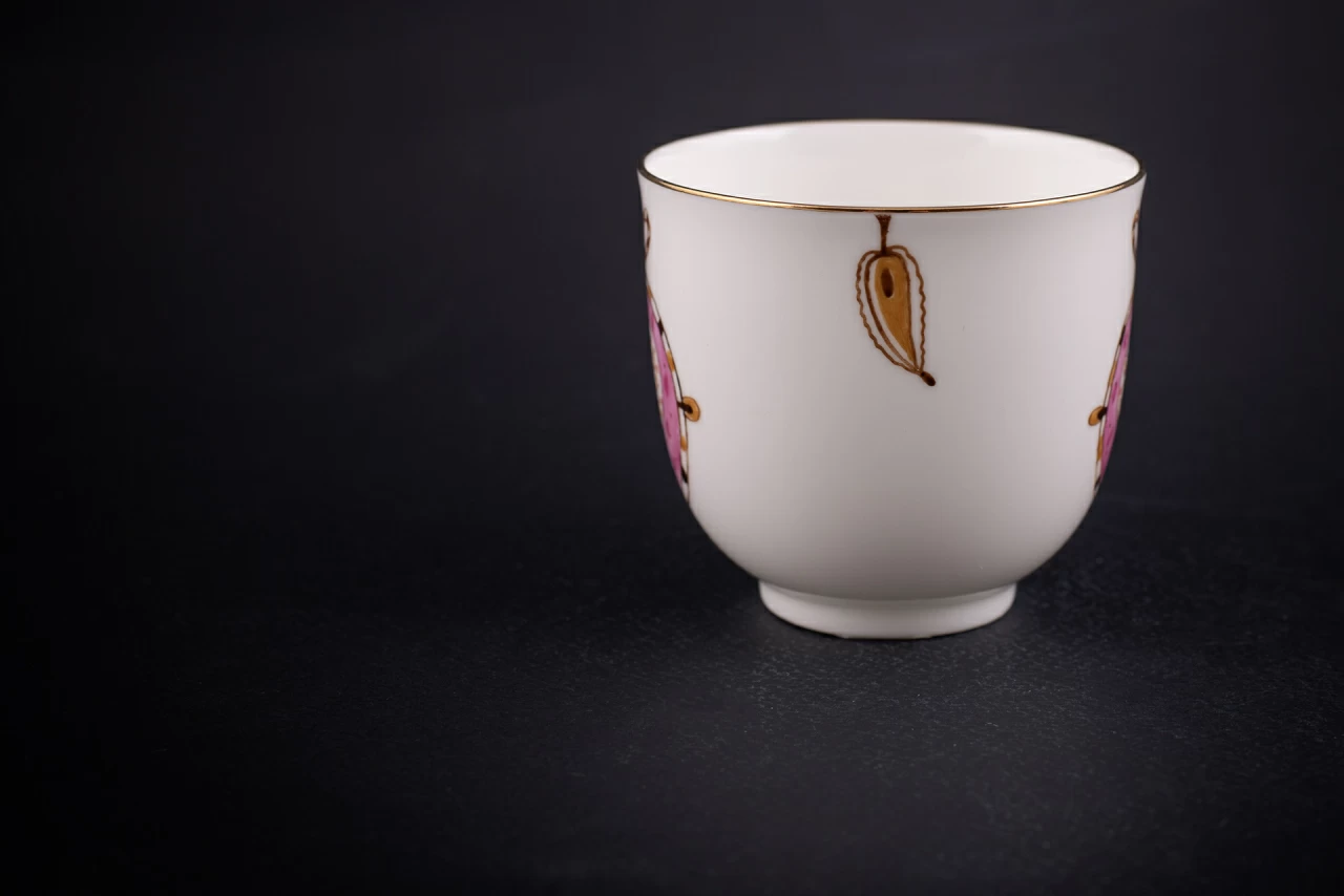 Чашка с блюдцем кофейная, форма Ландыш, рисунок Серечное поздравление, арт 61.21046.00.1, 