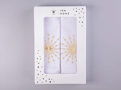 Подарочный набор салфеток 45х45 с вышивкой Звезда (2 шт) арт. 41.00302.01